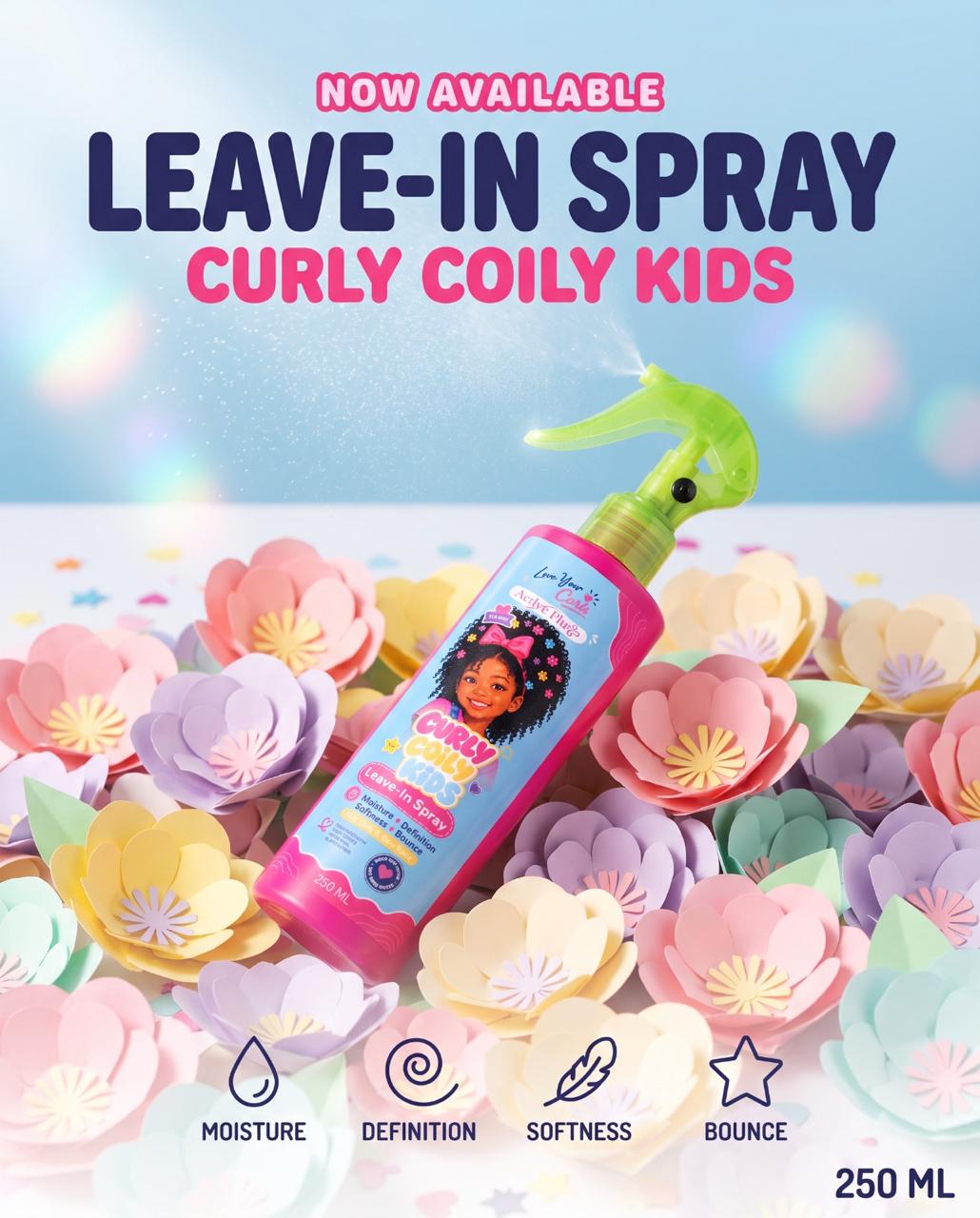 ACTIVE PLUS LEAVEIN SPRAY FOR KIDS CURLY HAIR  250ML
